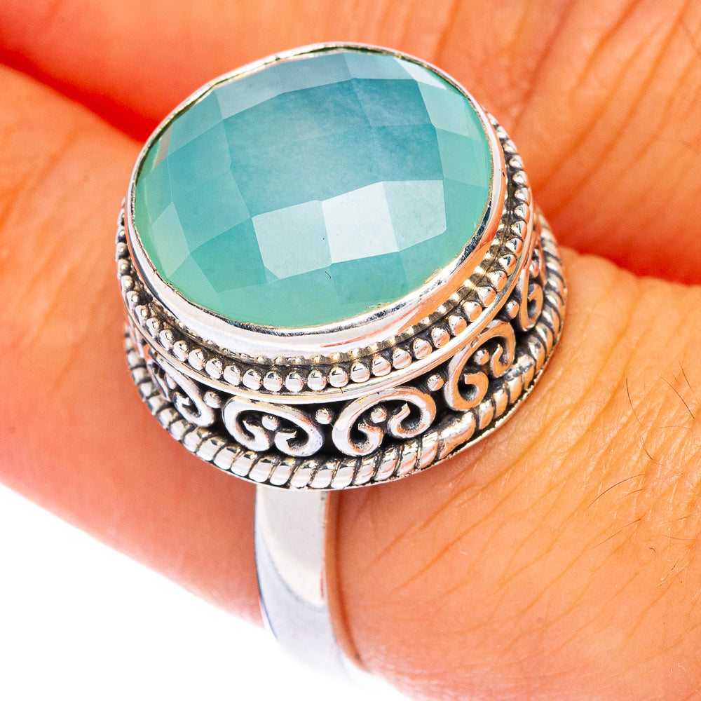 Aqua Chalcedony Ring Size 7 (925 Sterling Silver) R144418