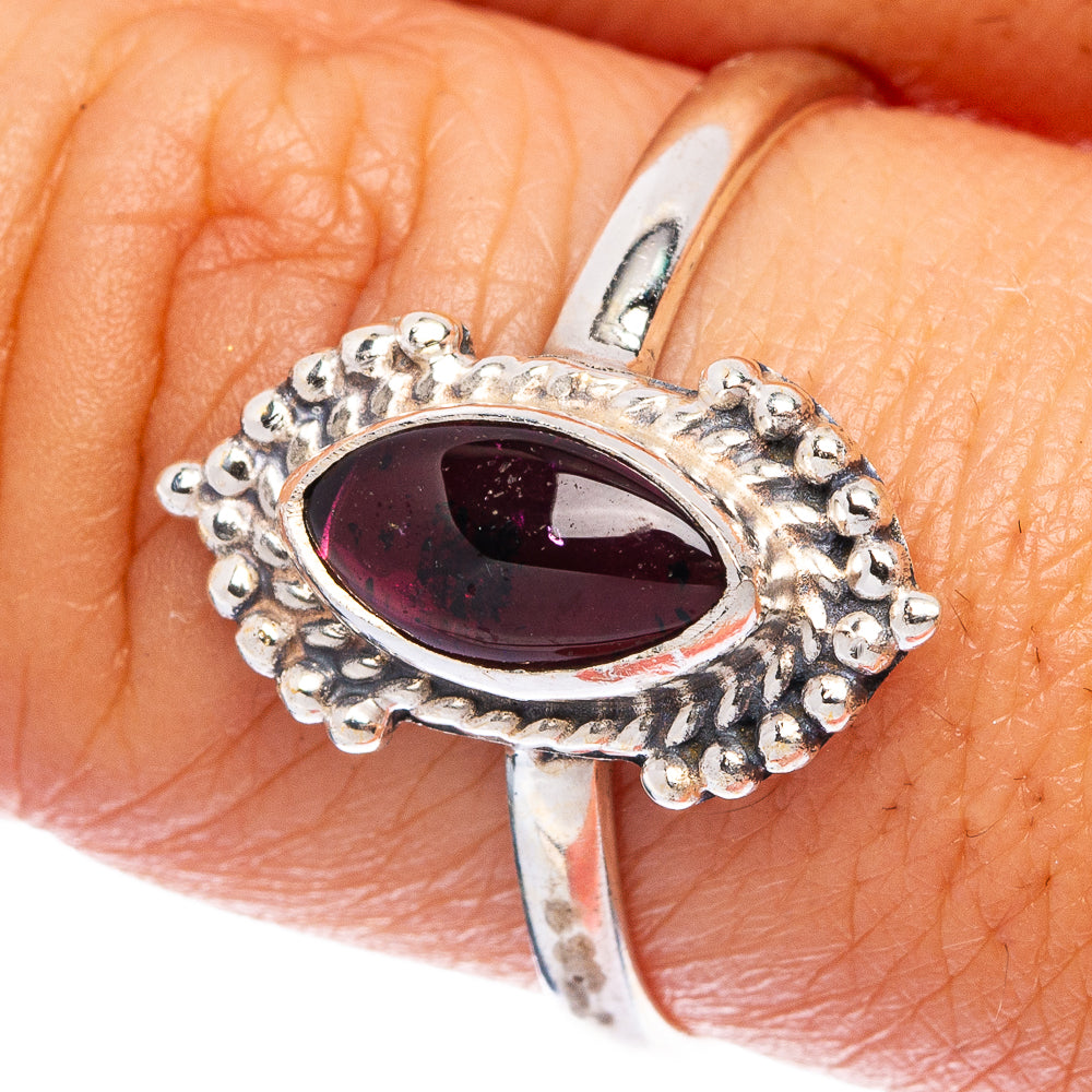 Garnet Dainty Ring Size 9 (925 Sterling Silver) R145660