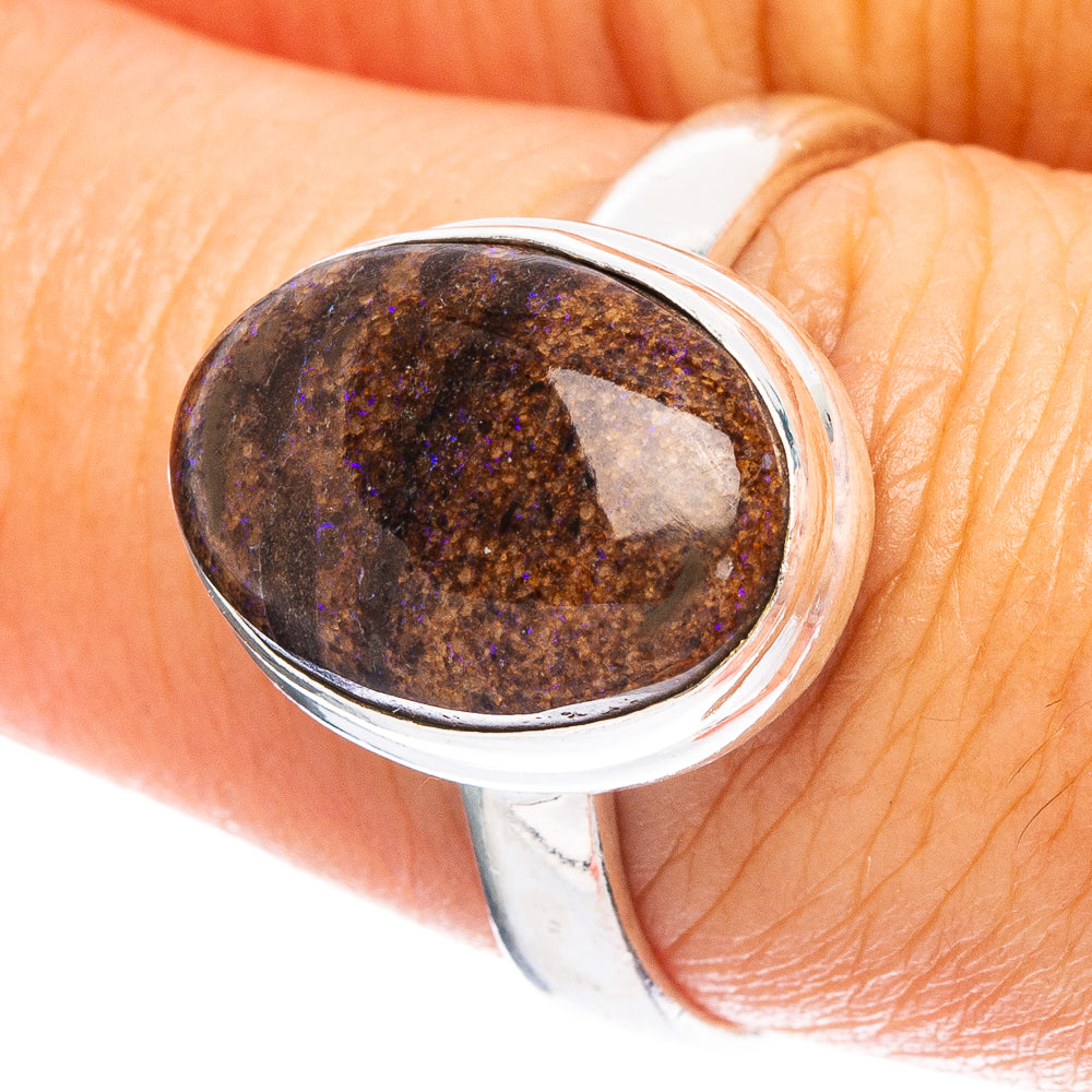 Rare Andamooka Opal Ring Size 8 (925 Sterling Silver) R6820