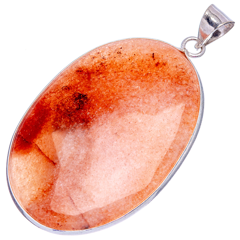 Sunstone Pendant 2 3/8" (Silver Plated)