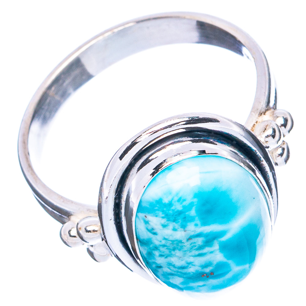 Rare Larimar Ring Size 7.5 (.925 Sterling Silver)