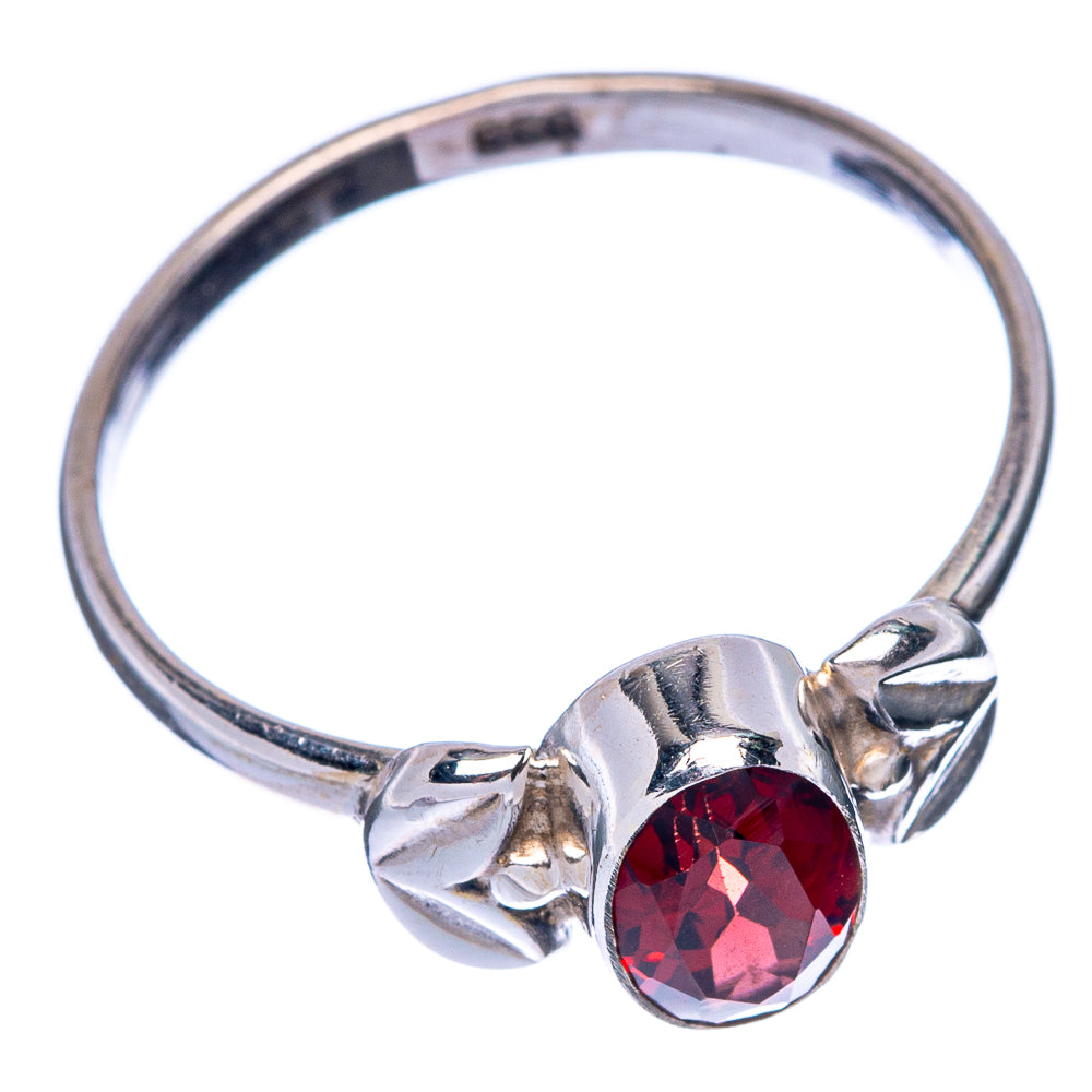 Garnet Dainty Ring Size 7.25 (925 Sterling Silver) R145748