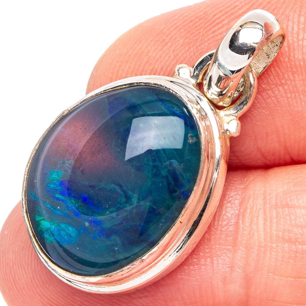 Triplet Opal Pendant 1 1/4" (.925 Sterling Silver)