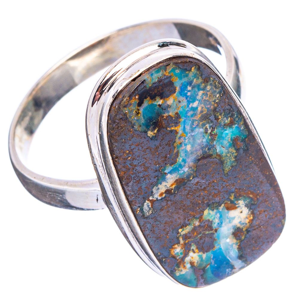 Rare Boulder Opal Ring Size 10.75 (.925 Sterling Silver)