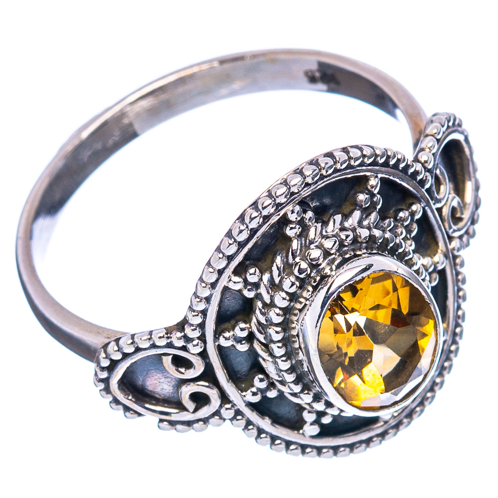 Citrine Ring Size 8 (.925 Sterling Silver)
