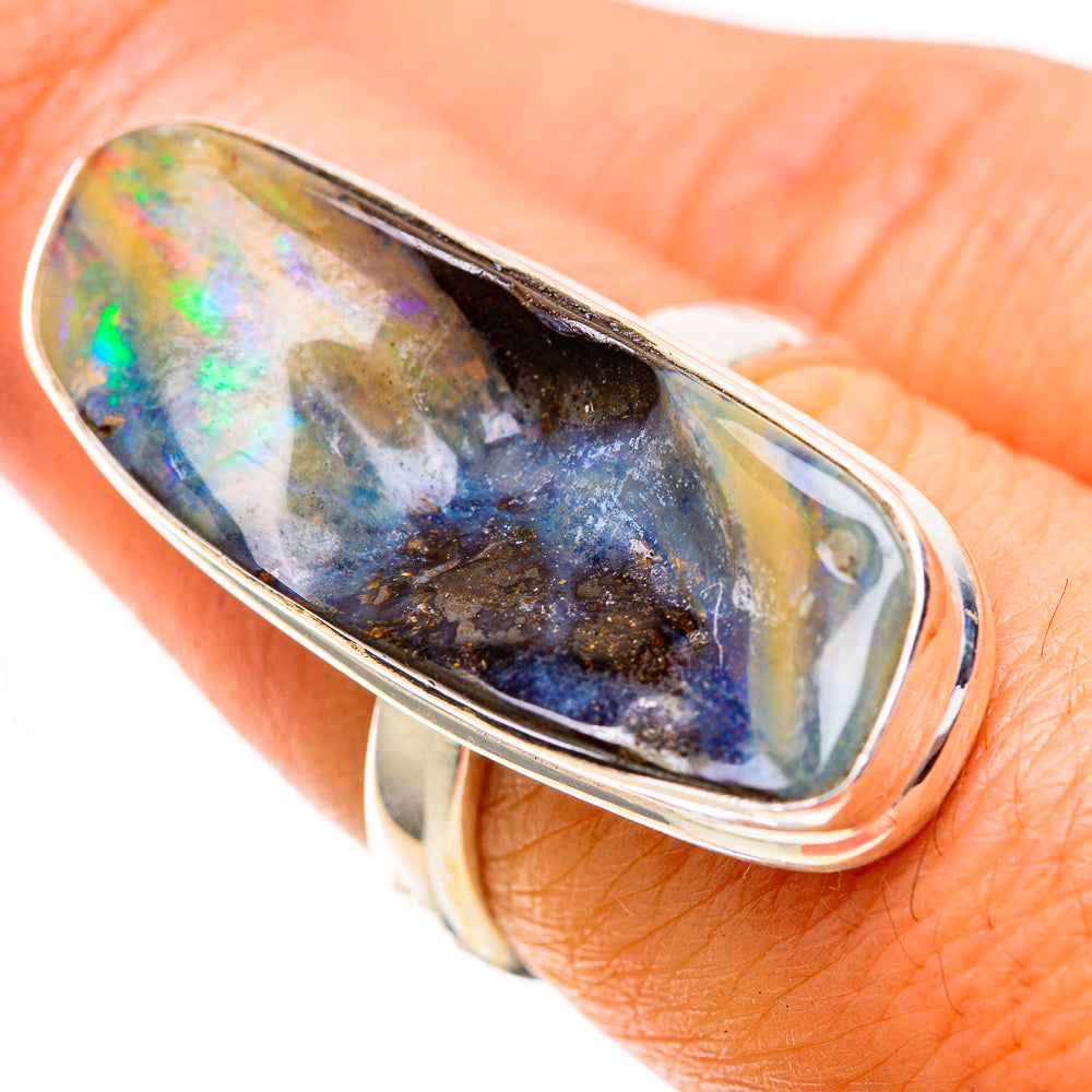 Large Boulder Opal Ring Size 7.25 (925 Sterling Silver) RING138012