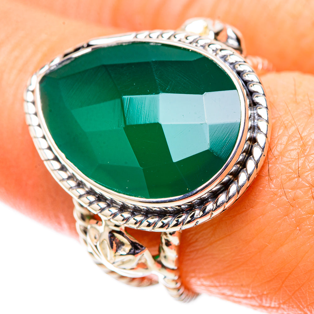 Premium Green Onyx Ring Size 8 (925 Sterling Silver) RING138104