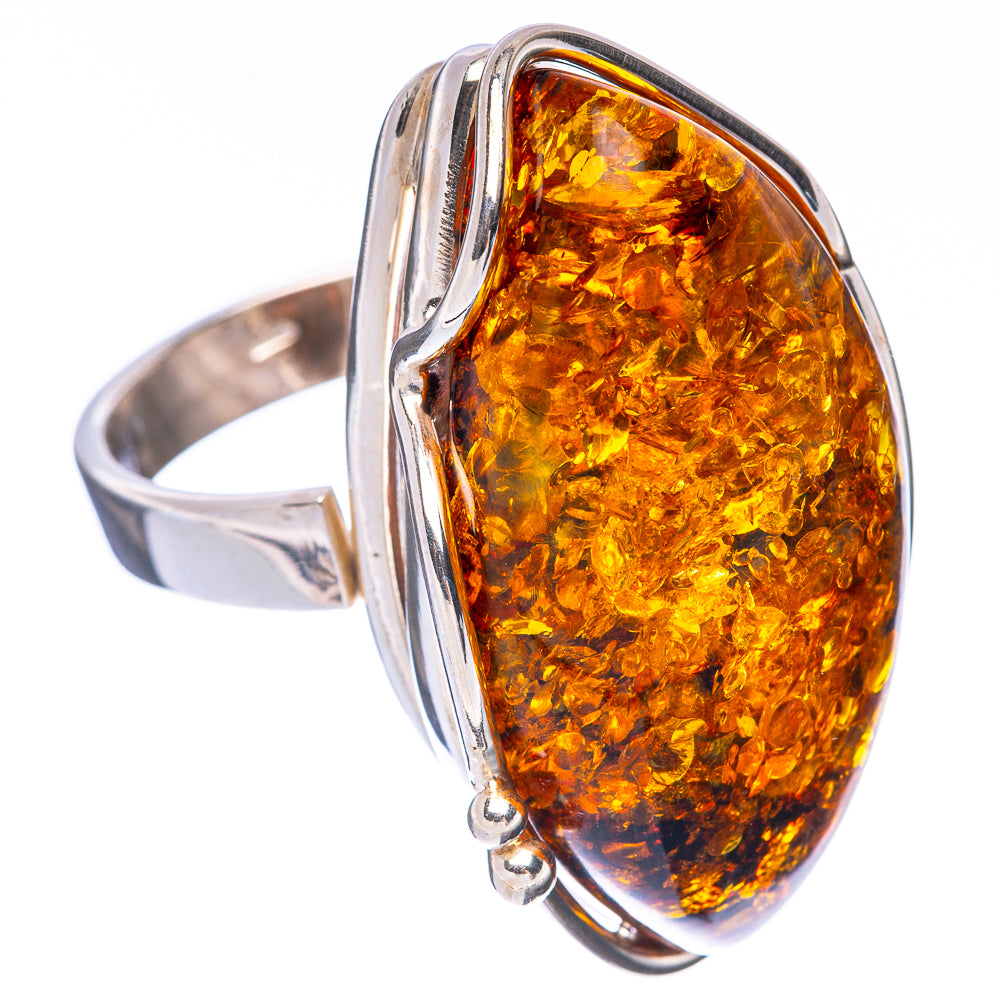 Baltic Amber Ring Size 8.75 (925 Sterling Silver) R1879