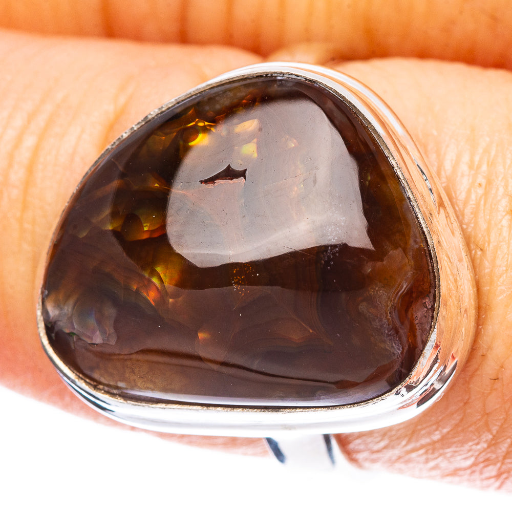 Rare Mexican Fire Agate Ring Size 8.75 (925 Sterling Silver) R4012
