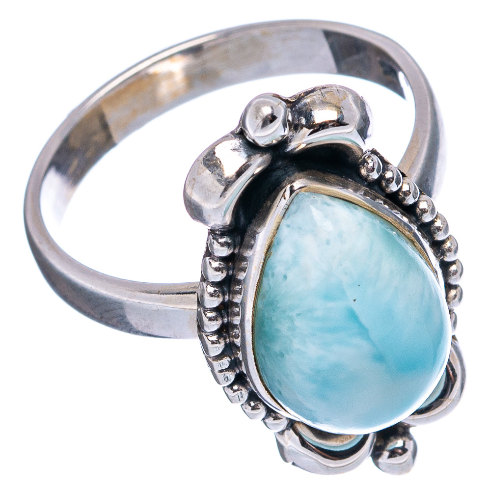 Rare Larimar Ring Size 7.75 (.925 Sterling Silver)