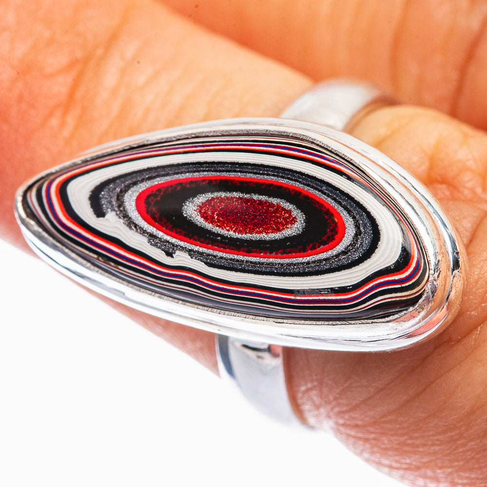 Fordite Ring Size 6.5 (925 Sterling Silver) R141964