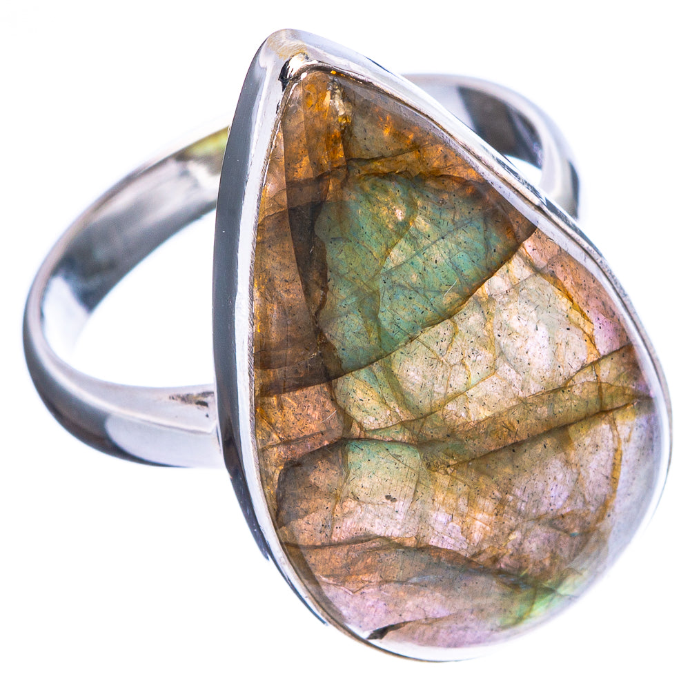 Labradorite Ring Size 8.75 (925 Sterling Silver) R4640