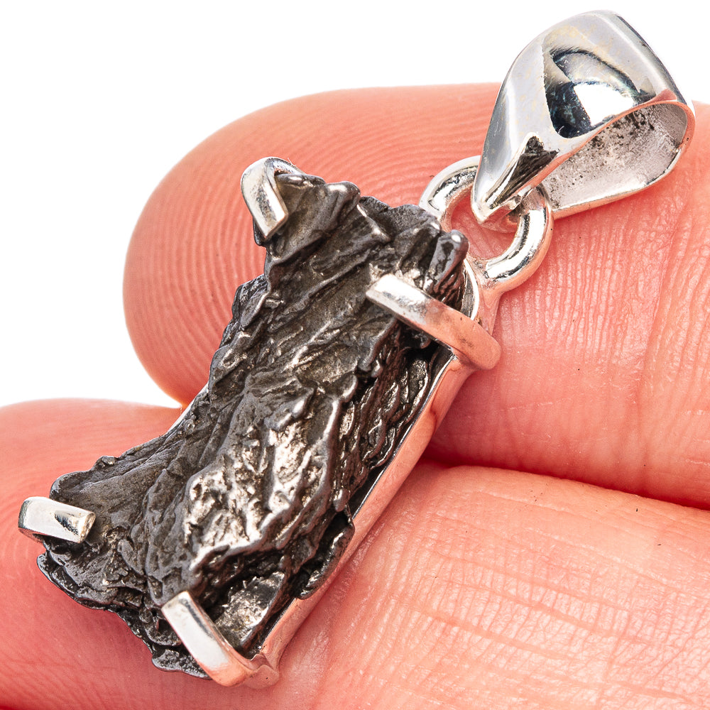 Rare Campo Del Cielo Meteorites  Pendant 1 1/4" (925 Sterling Silver) P41645