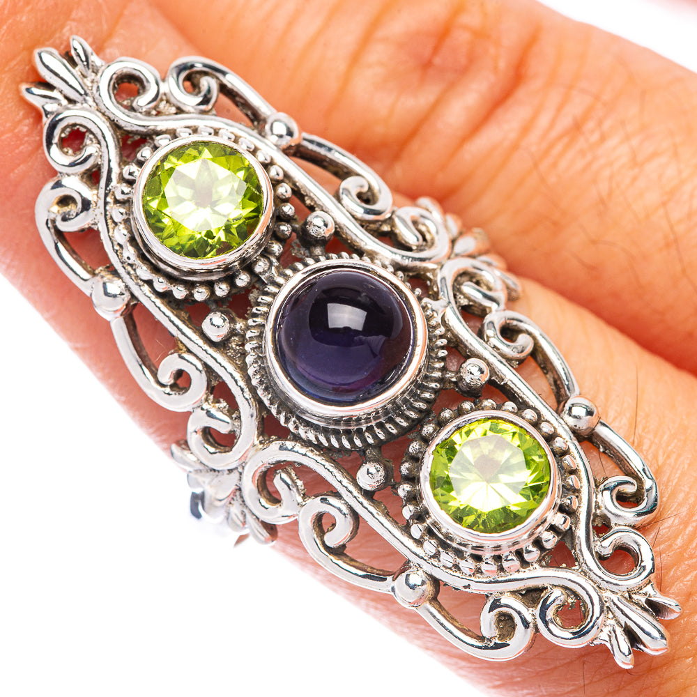 Large Tanzanite, Peridot Ring Size 9.75 (925 Sterling Silver) R144811