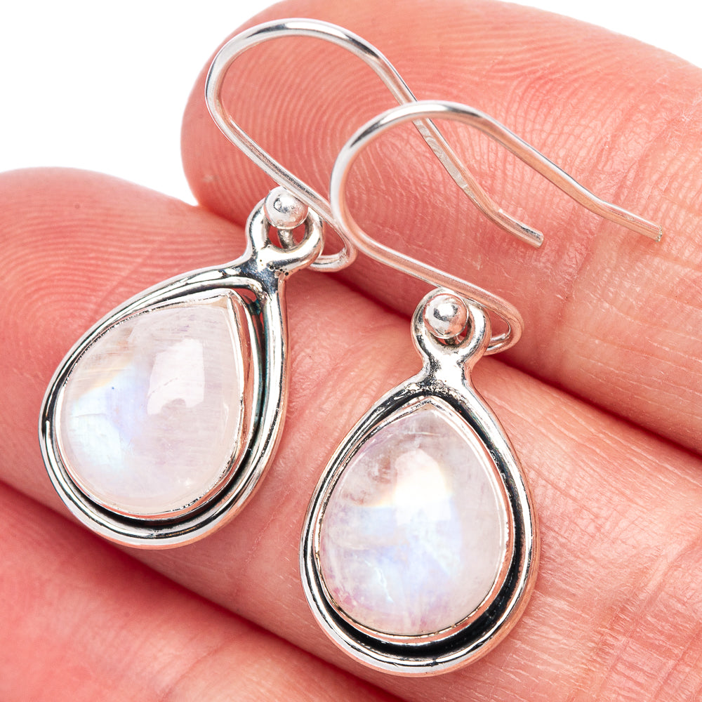 Rainbow Moonstone Earrings 1 1/4" (925 Sterling Silver) E433335