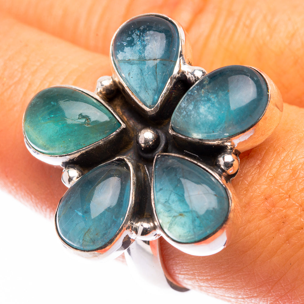 Large Blue Fluorite Ring Size 8.5 (925 Sterling Silver) R141250