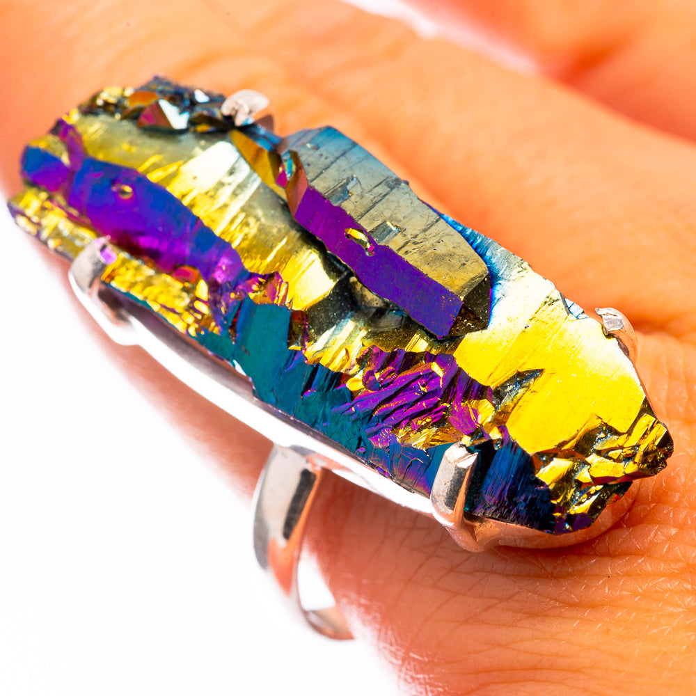 Huge Titanium Sunshine Druzy Ring Size 11.5 (925 Sterling Silver) R141272