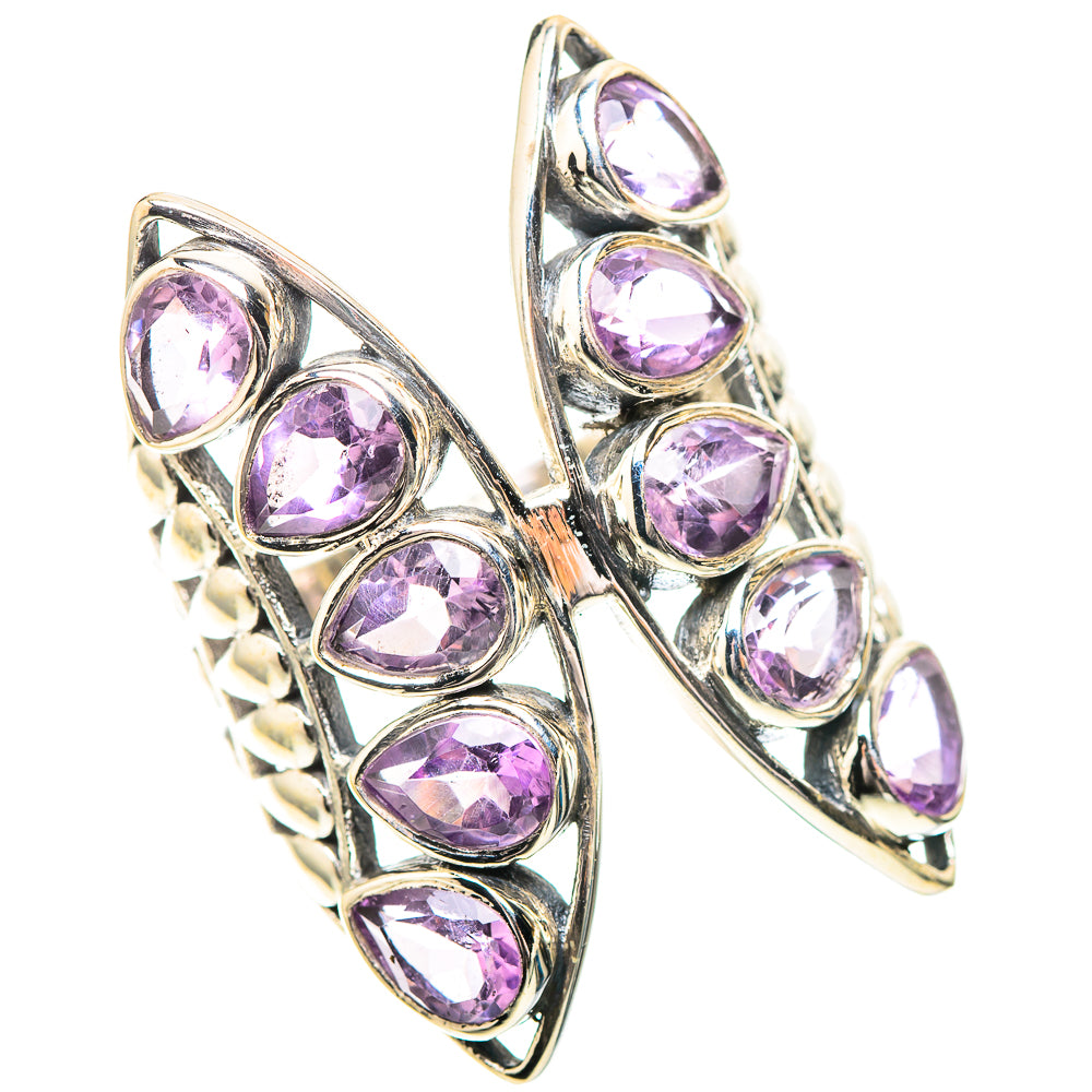 Large Faceted Amethyst 925 Sterling Silver Ring Size 8.5 (925 Sterling Silver) RING139657