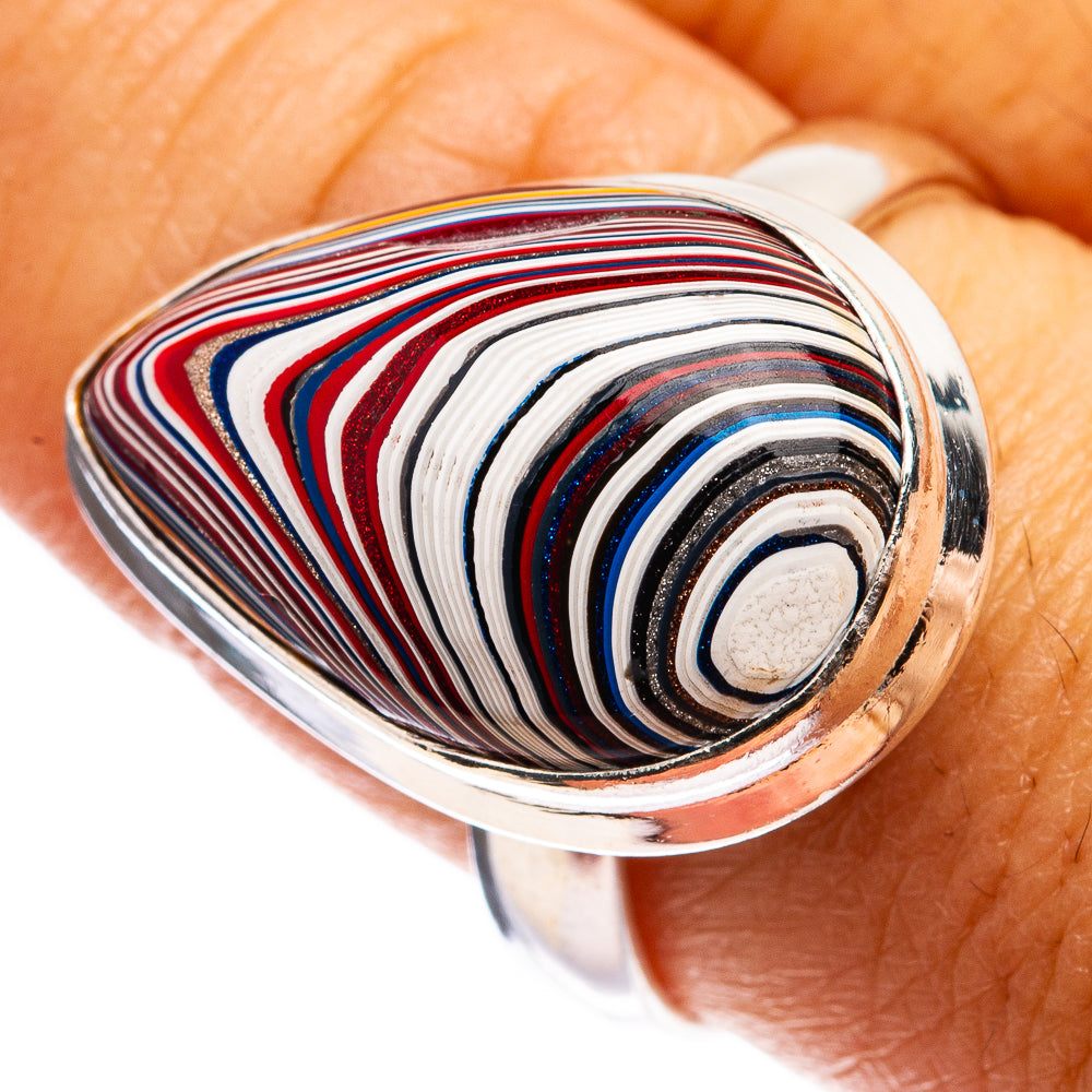 Fordite Ring Size 9 (925 Sterling Silver) R142824