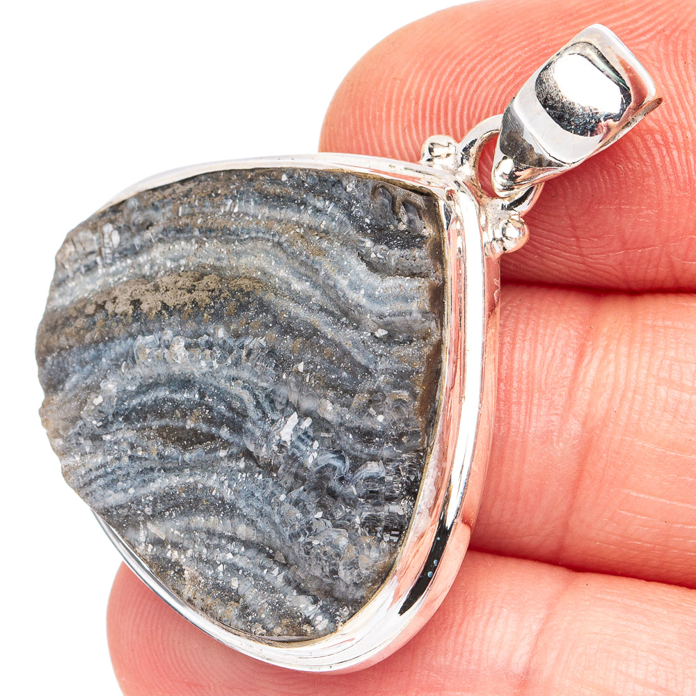 Desert Rose Druzy Pendant 1 3/8" (925 Sterling Silver) P45211