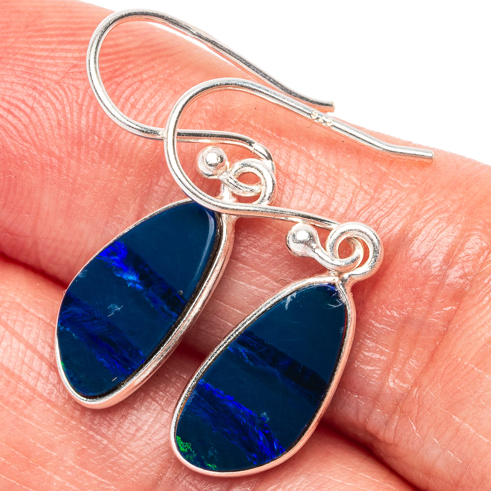 Doublet Opal 925 Sterling Silver Earrings 1 1/8" (925 Sterling Silver) E1976