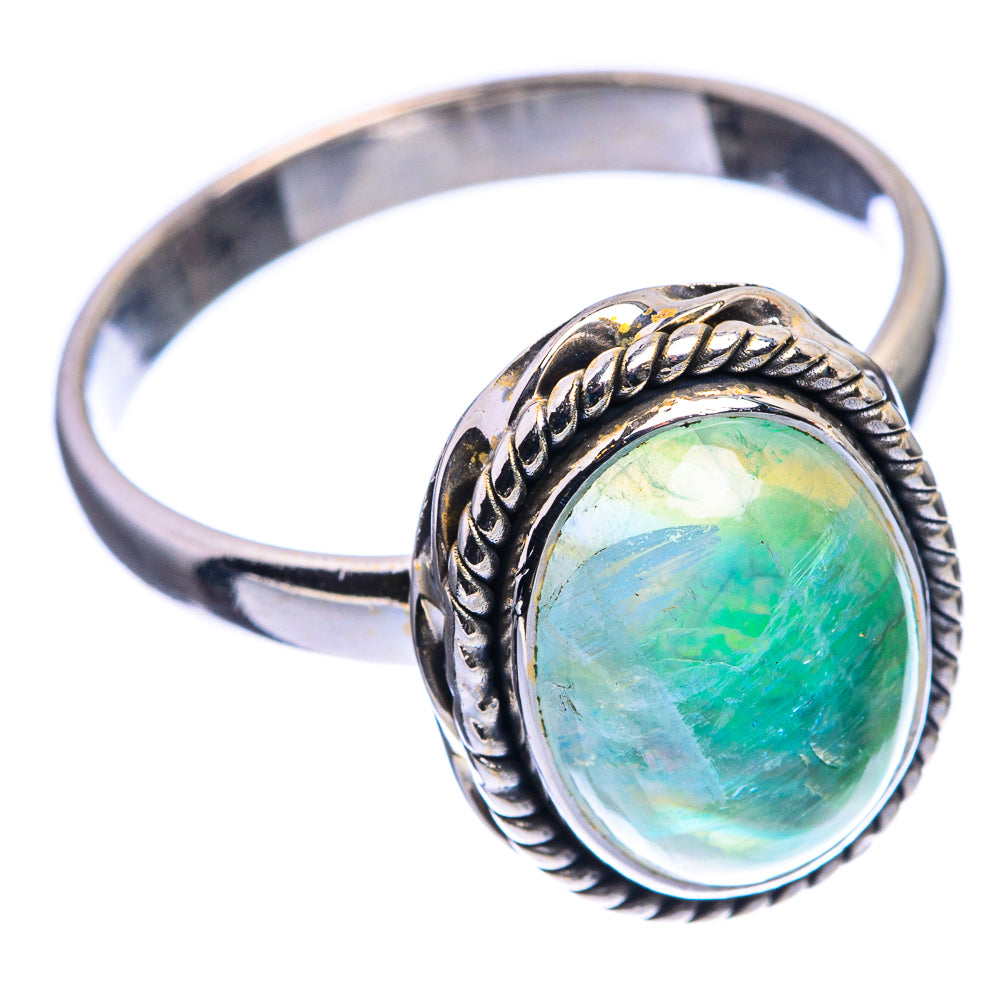 Green Moonstone Ring Size 11 (925 Sterling Silver) R142438