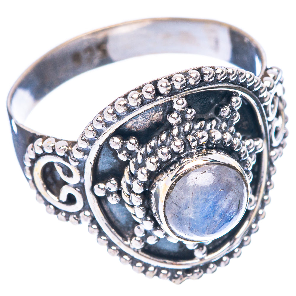 Rainbow Moonstone Ring Size 7 (925 Sterling Silver) R5561