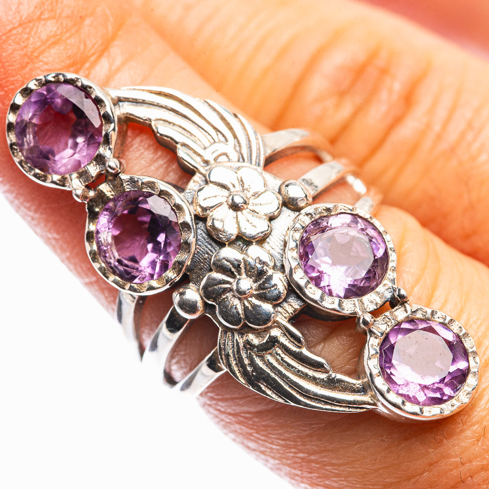 Faceted Amethyst Ring Size 6.5 (925 Sterling Silver) R142262