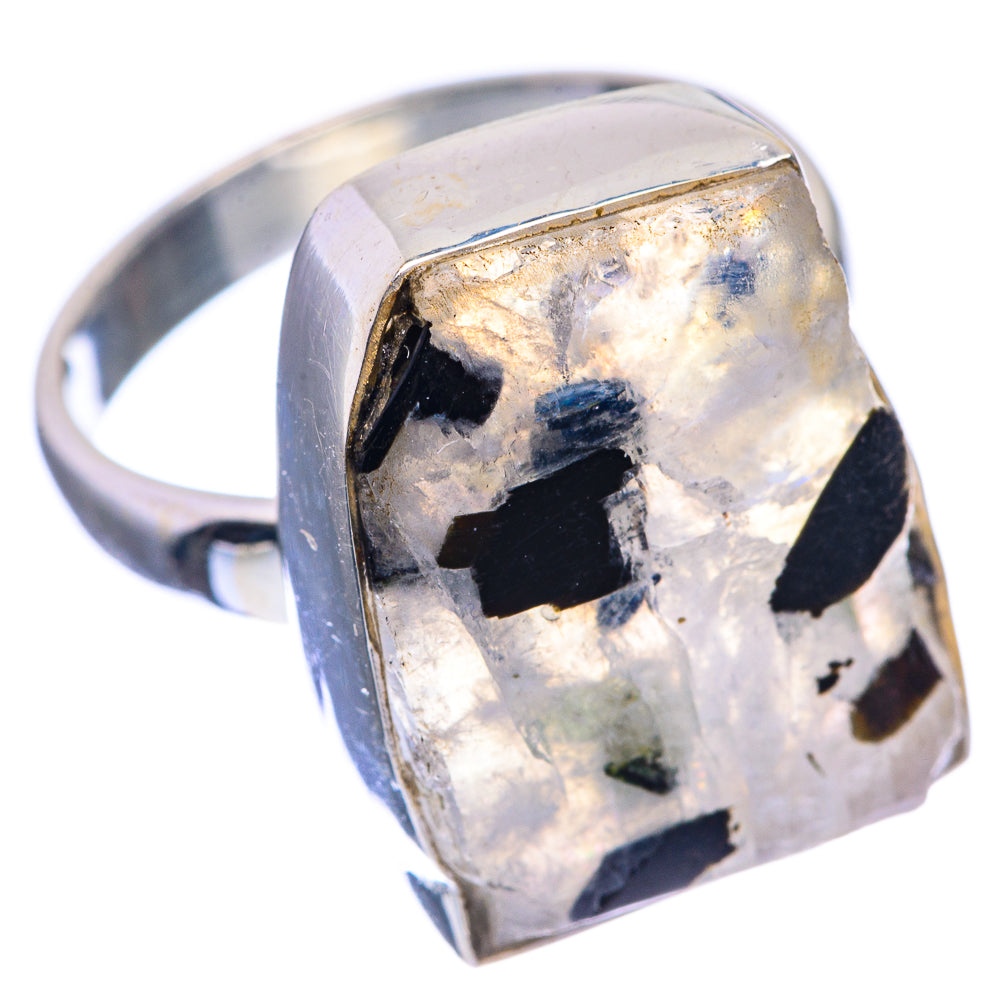 Rough Rainbow Moonstone Ring Size 8 (925 Sterling Silver) RING143394