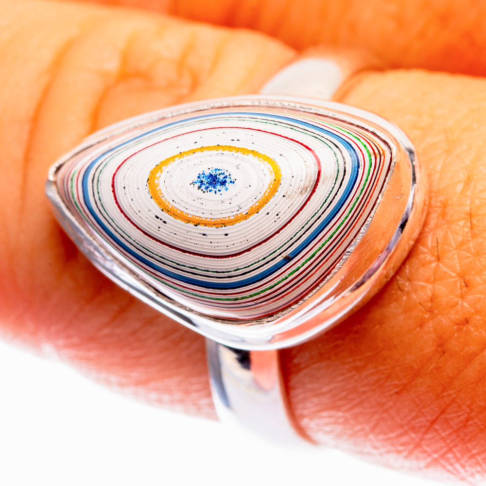 Fordite Ring Size 8 (925 Sterling Silver) R142089