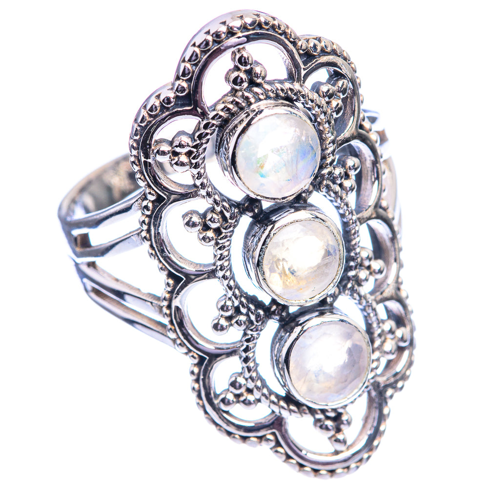 Rainbow Moonstone Ring Size 8.75 (925 Sterling Silver) R142240