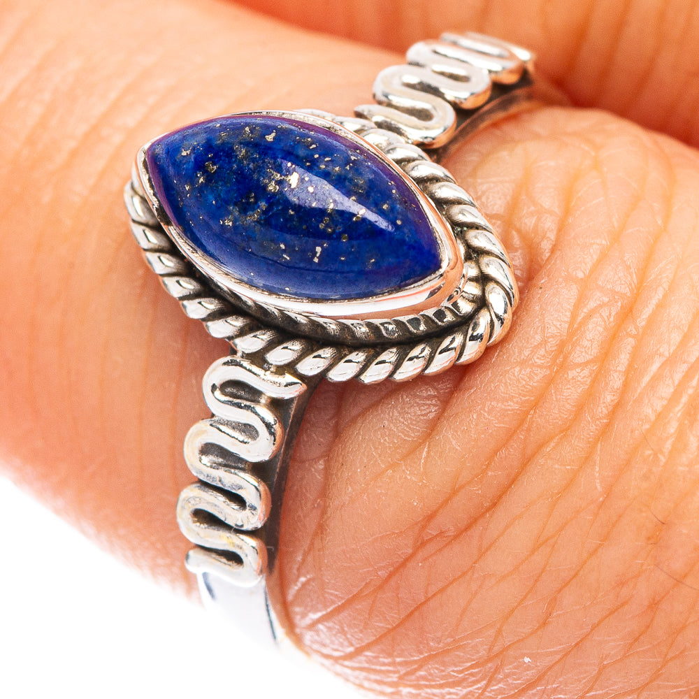 Lapis Lazuli Ring Size 6.5 (925 Sterling Silver) R5675