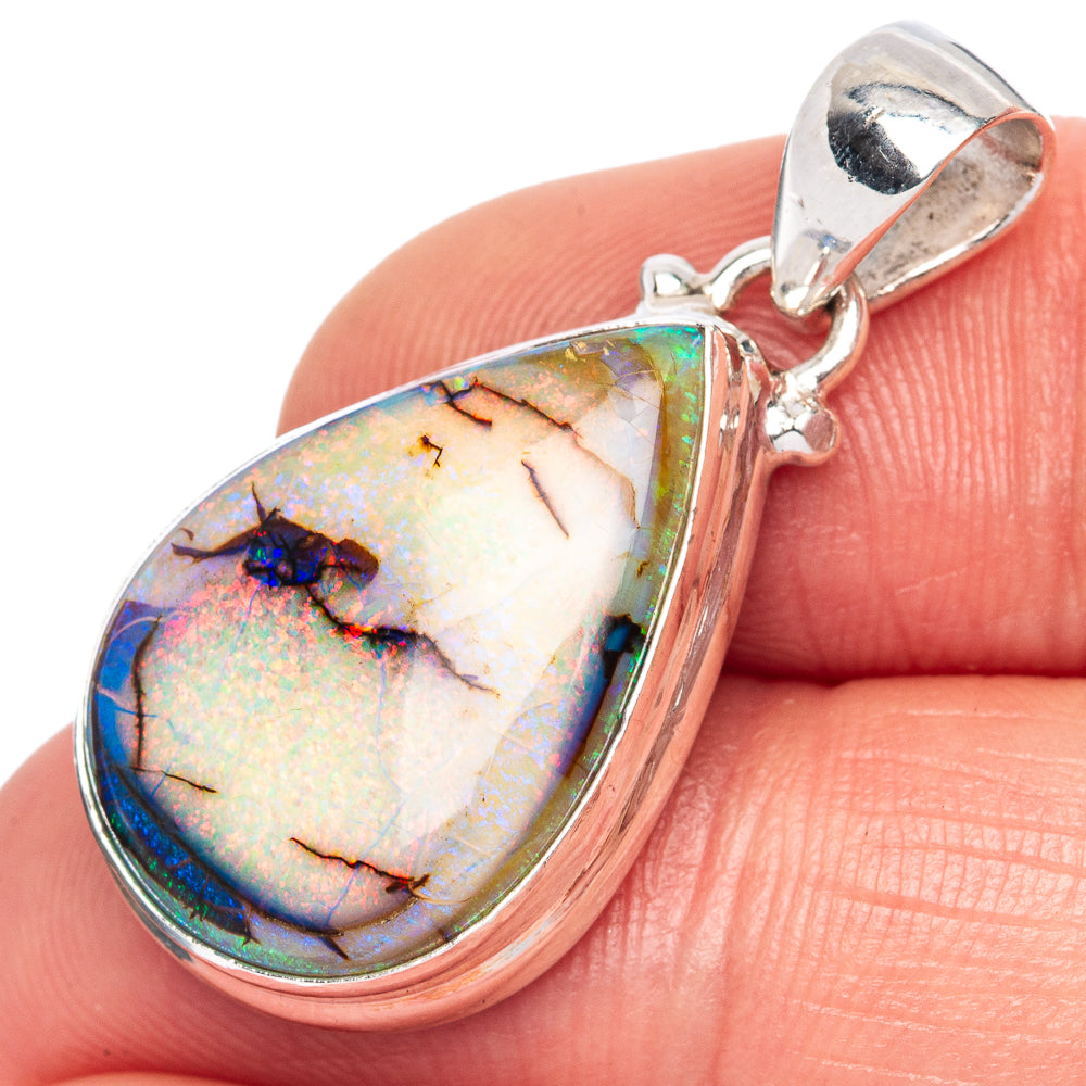 Rare Sterling Opal Pendant 1 1/4" (925 Sterling Silver) P41728