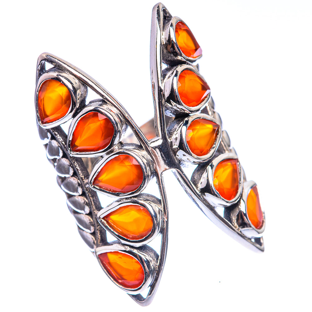 Large Carnelian 925 Sterling Silver Ring Size 5.5