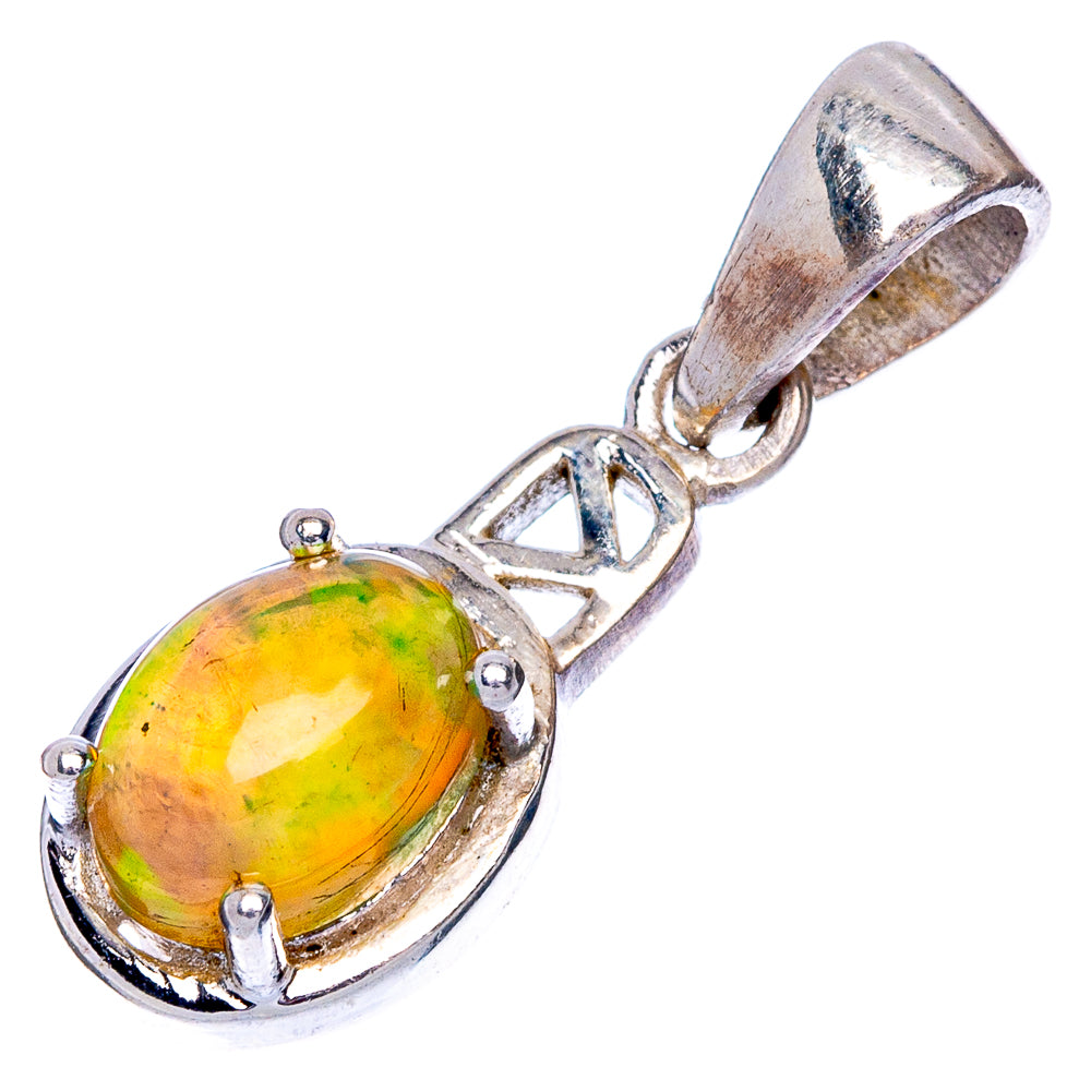 Rare Ethiopian Opal Pendant 7/8" (925 Sterling Silver) P40622