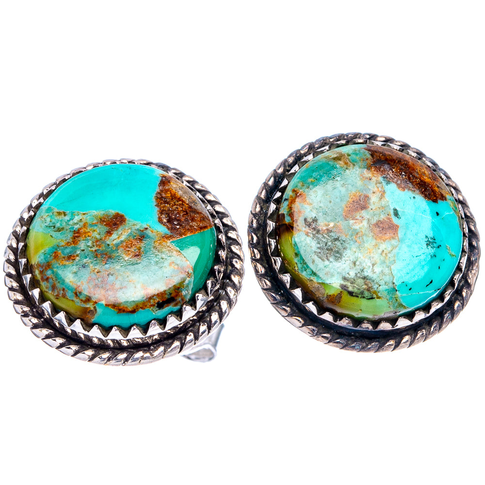 Mohave Turquoise Earrings 5/8" (.925 Sterling Silver)