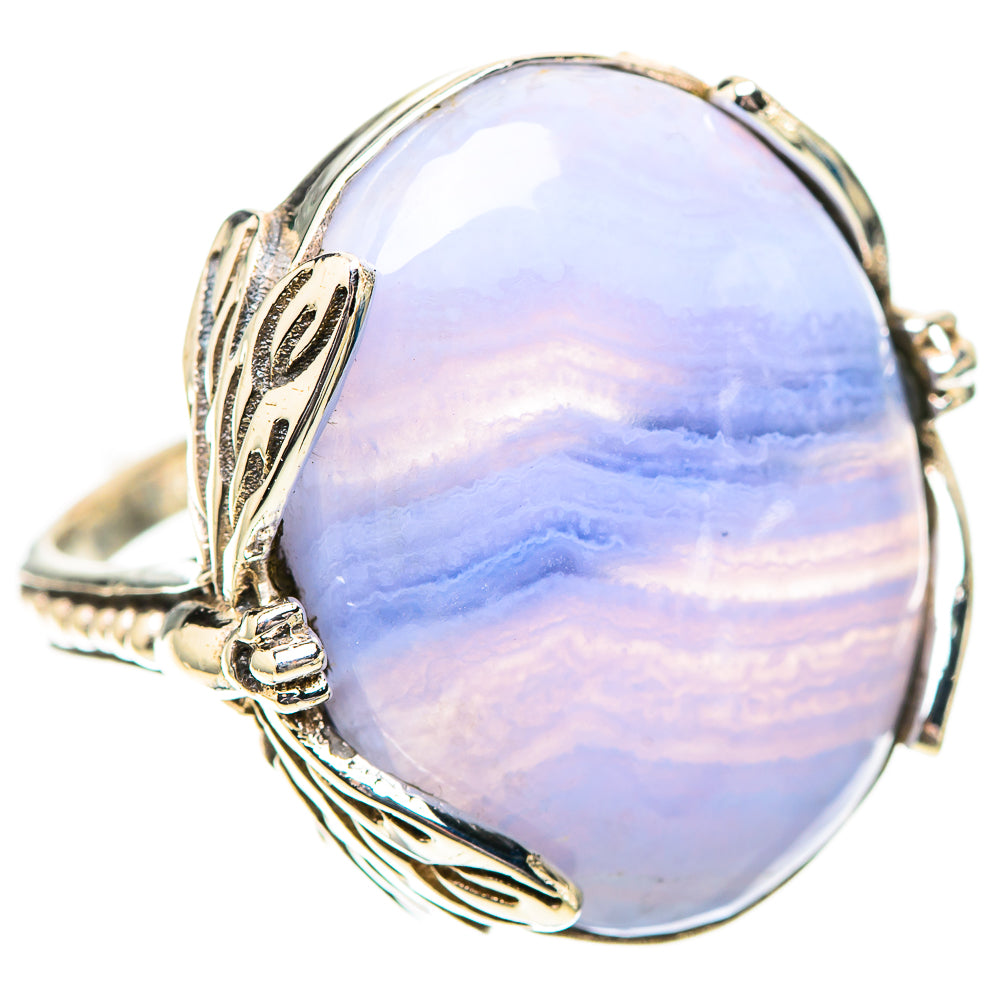 Blue Lace Agate Ring Size 6 (925 Sterling Silver) RING139063