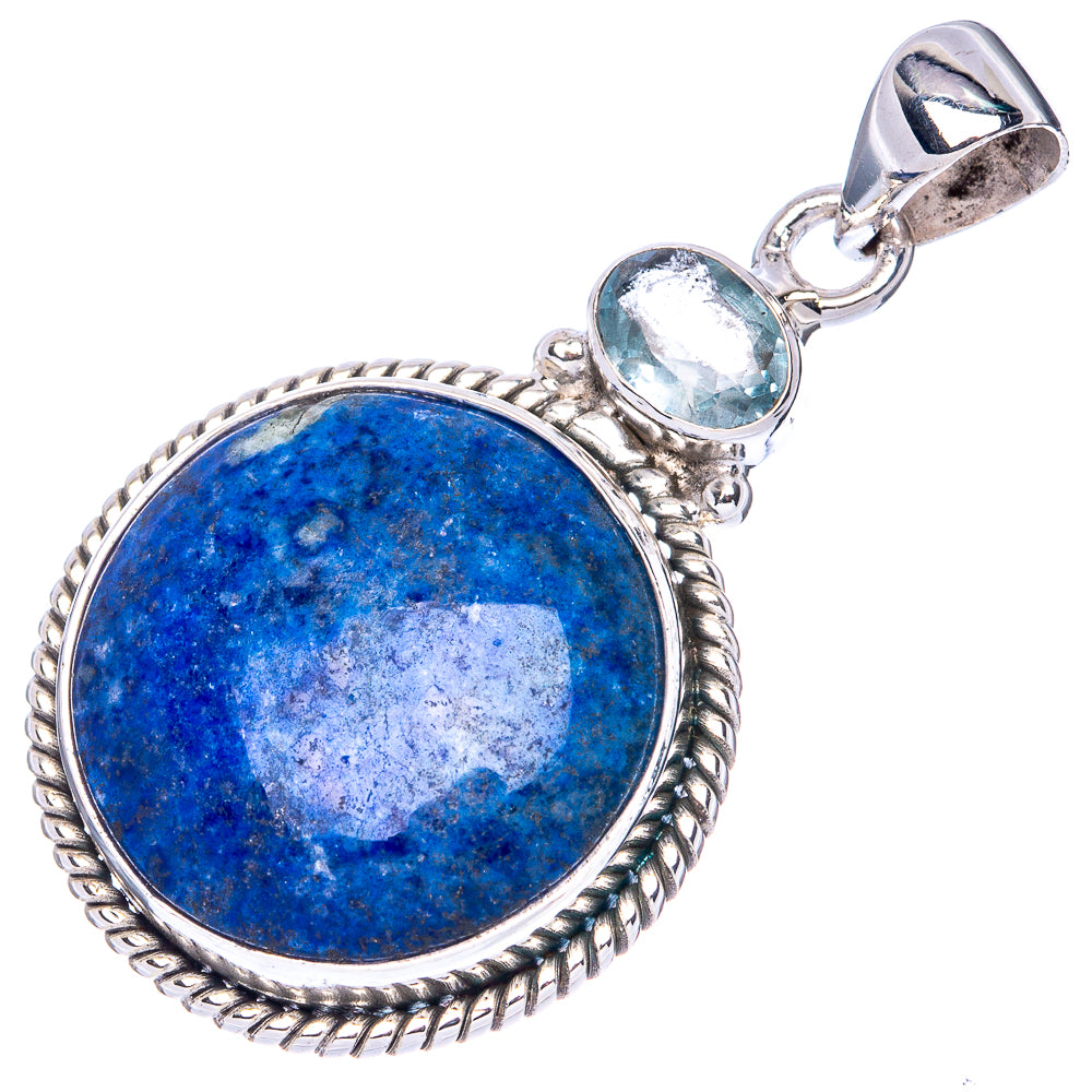 Sodalite, Blue Topaz 925 Sterling Silver Pendant 1 5/8" (925 Sterling Silver) P41928
