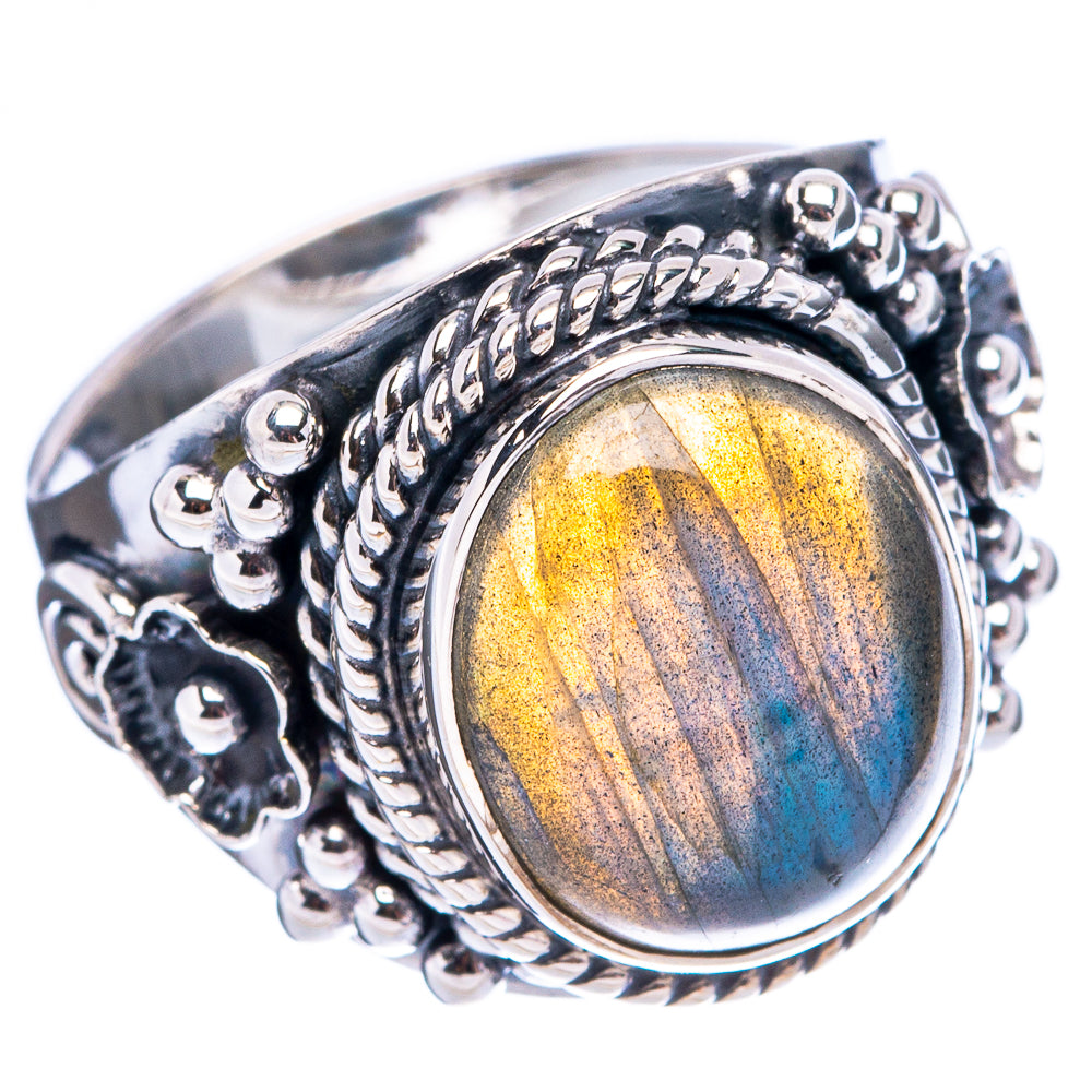 Premium Labradorite Ring Size 5.75 (.925 Sterling Silver)