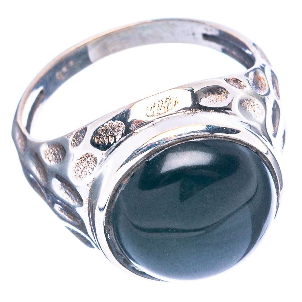 Black Onyx Ring Size 7.5 (925 Sterling Silver) R4839