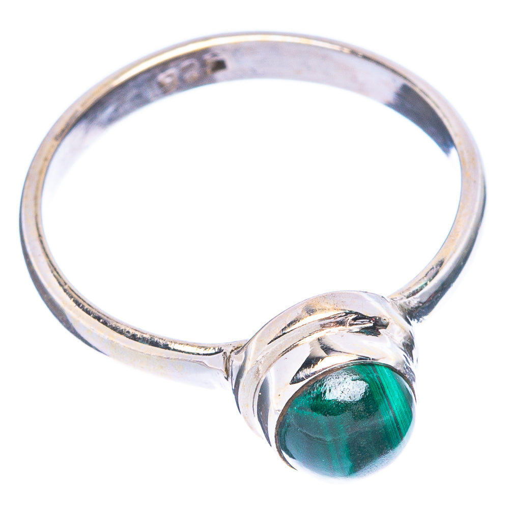 Malachite Dainty Ring Size 7 (925 Sterling Silver) R5263