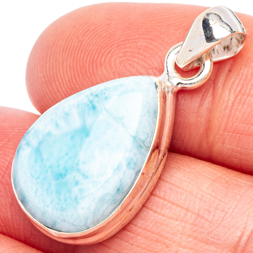 Larimar Pendant 1 1/8" (925 Sterling Silver) P44106