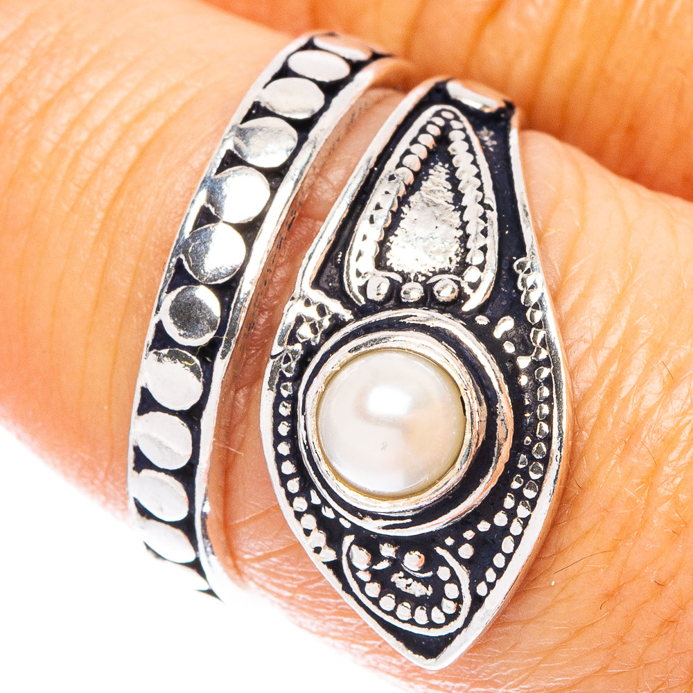 Rainbow Moonstone Dainty Ring Size 7 Adjustable (925 Sterling Silver) R5233