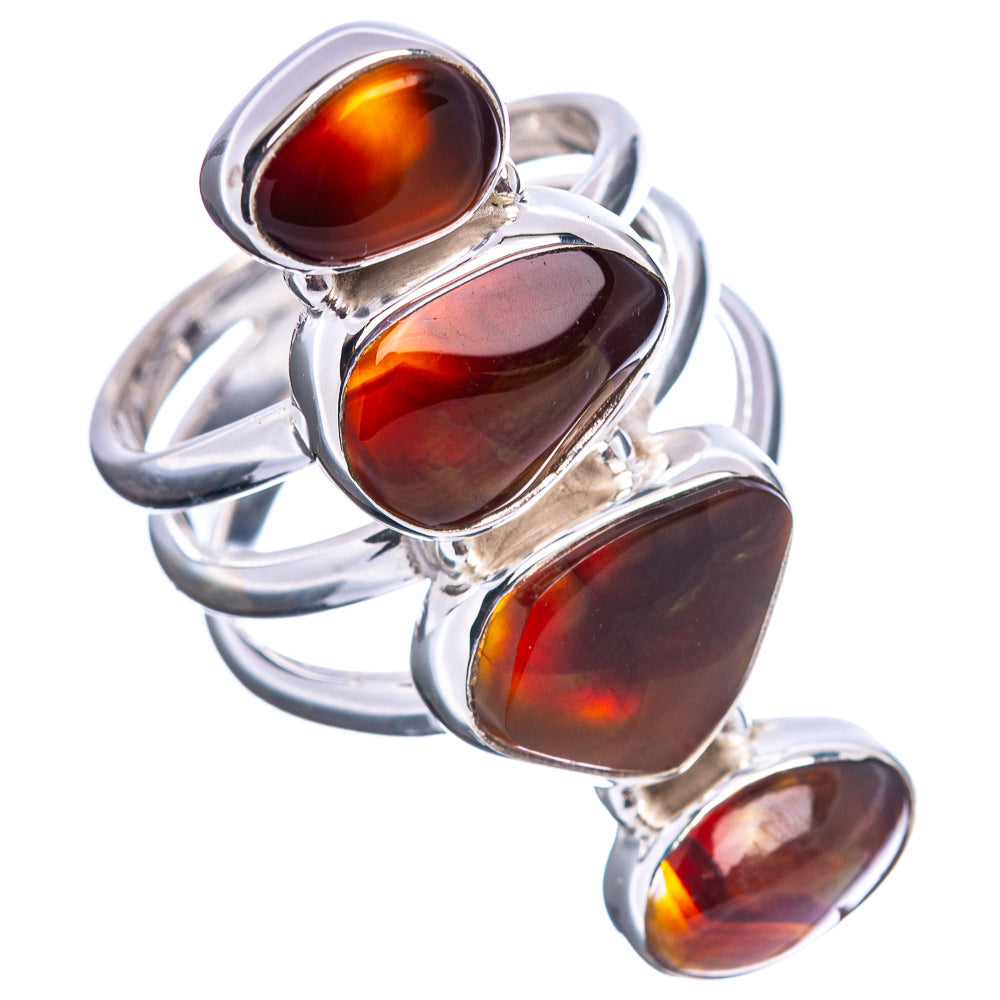 Premium Mexican Fire Opal Ring Size 6.75 (.925 Sterling Silver)