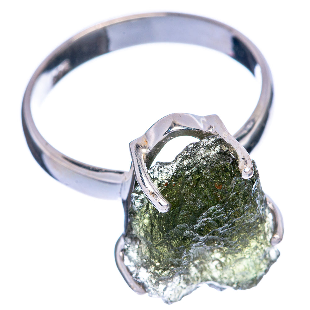 Rare Czech Moldavite Ring Size 8 (925 Sterling Silver) R145587