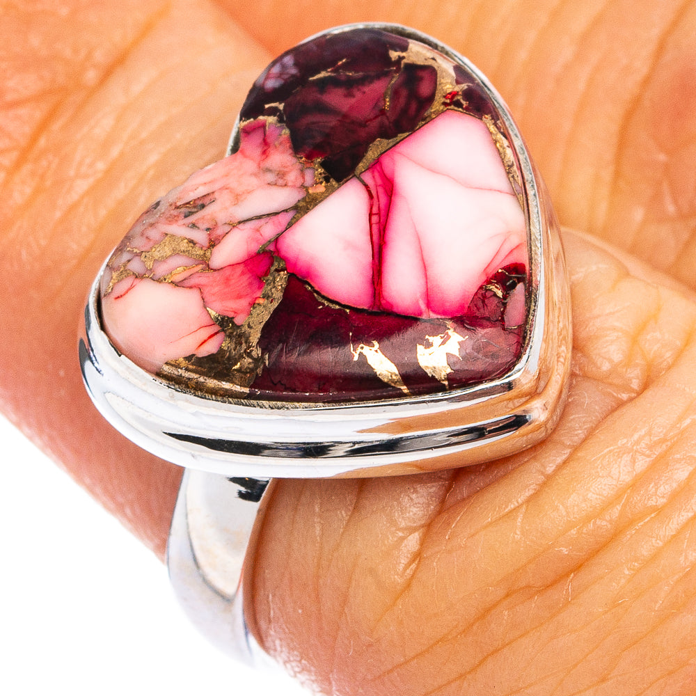 Red Dahlia Mohave Turquoise Heart Ring Size 5.75 (.925 Sterling Silver)