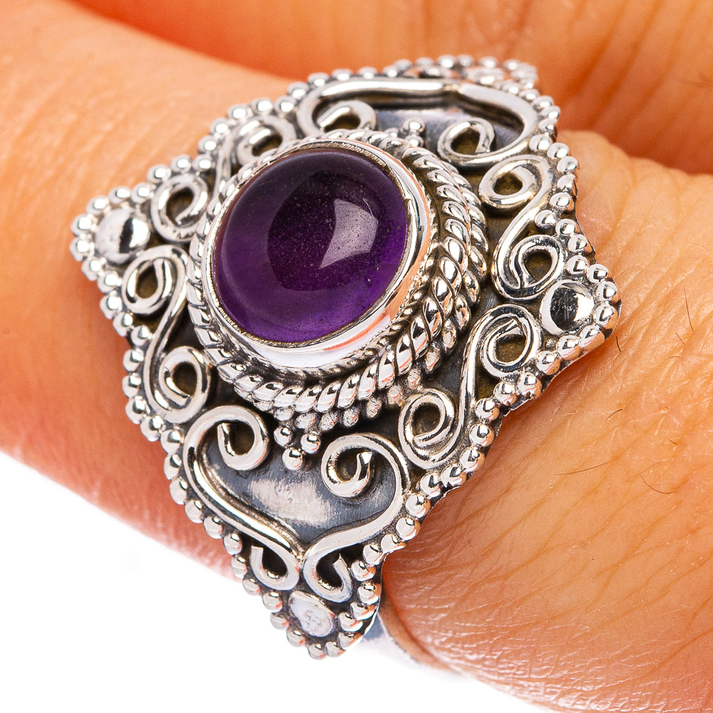 Amethyst Ring Size 7.75 (925 Sterling Silver) R146299