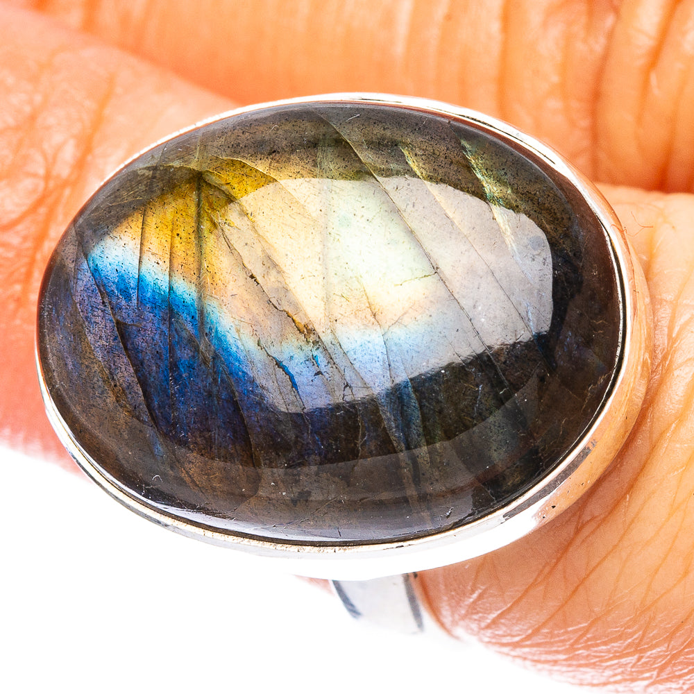 Labradorite Ring Size 6.75 (925 Sterling Silver) R4645