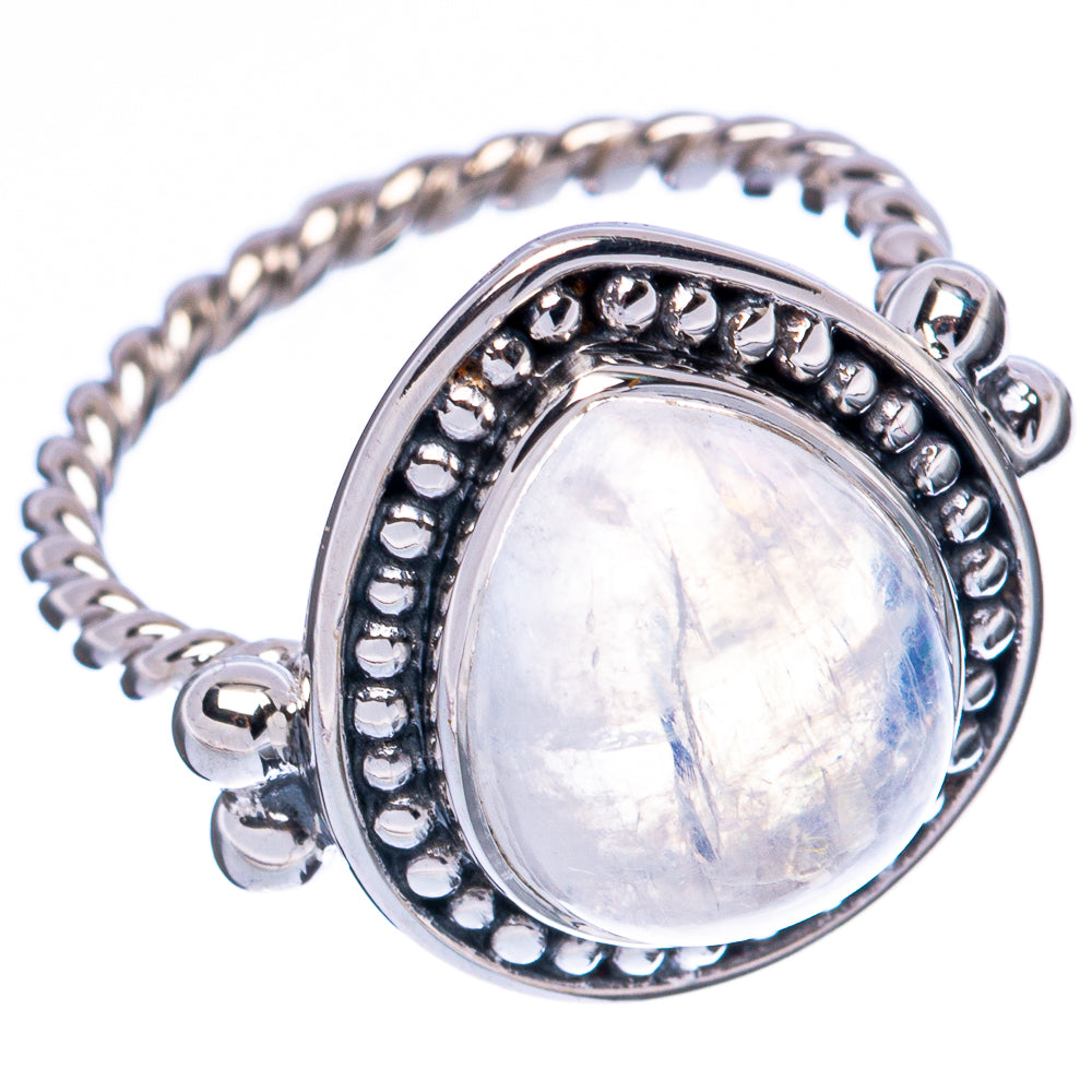 Asc Premium Rainbow Moonstone Ring Size 6 (925 Sterling Silver) R3487
