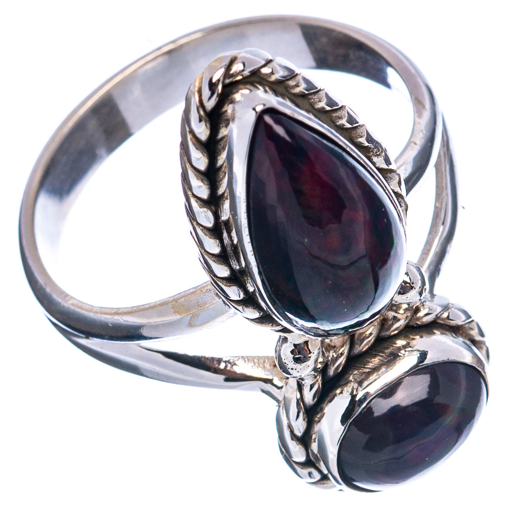 Premium Black Opal Ring Size 8 (.925 Sterling Silver)